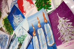 Weihnachtskarten handbemalt